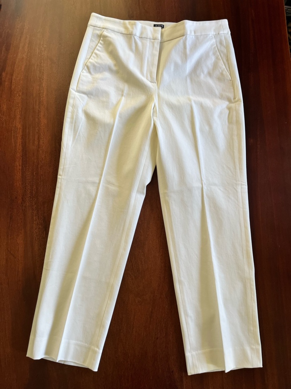 J. Crew Kate Straight Leg Pant in Bi-Stretch Cotton - Size 14